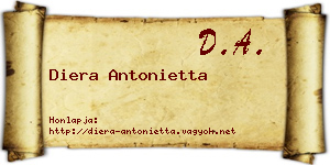 Diera Antonietta névjegykártya